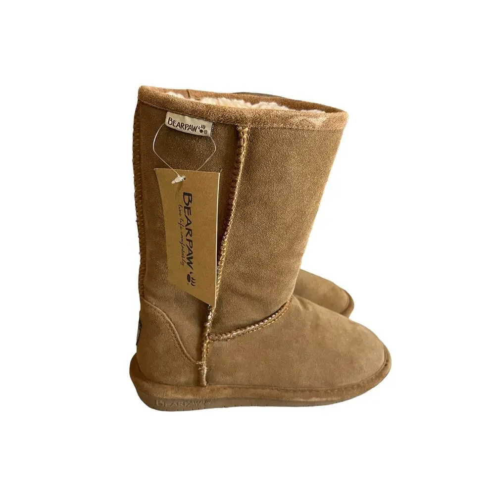 Bearpaw Emma Short Winter Boots Hickory Brown 7